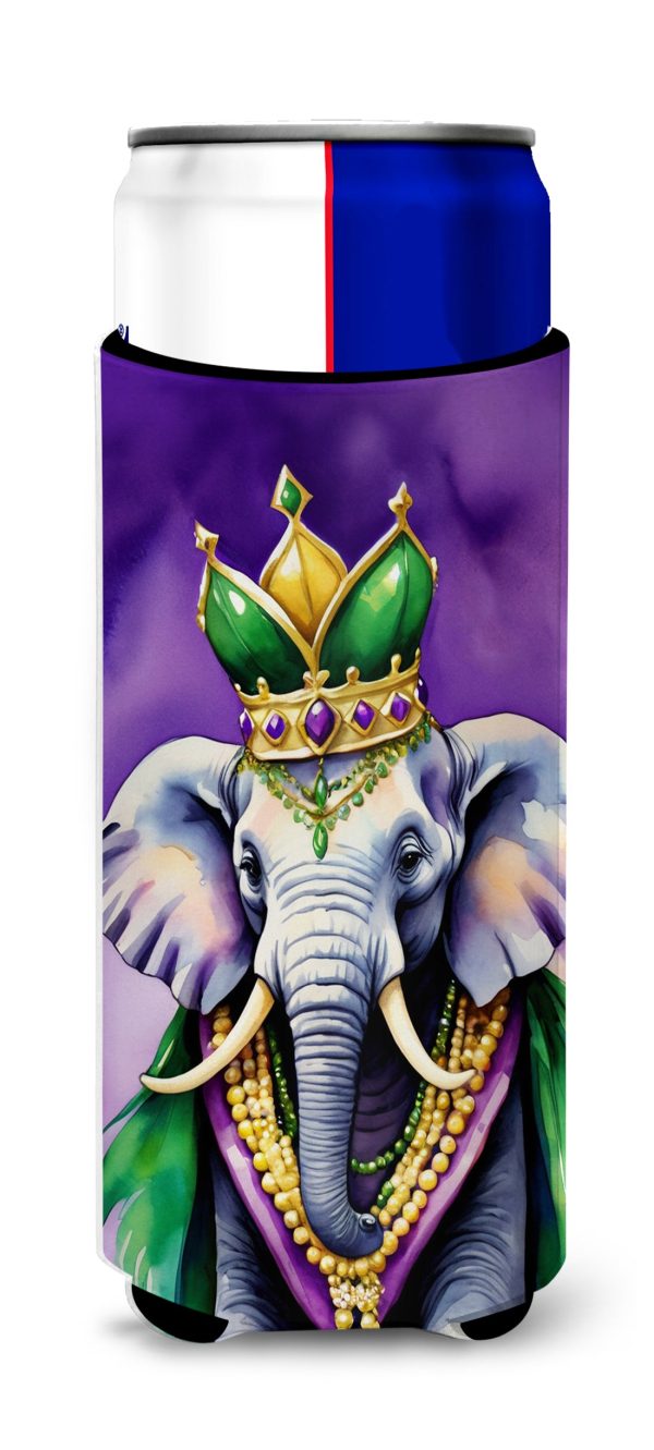 Elephant King of Mardi Gras Hugger for Ultra Slim Cans Cheap