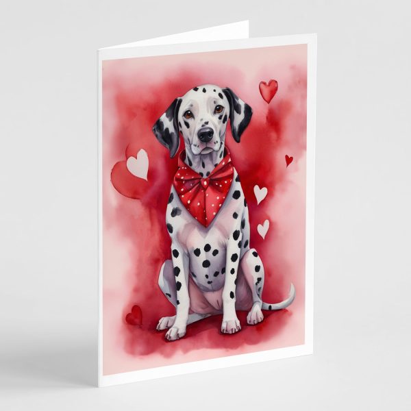Dalmatian My Valentine Greeting Cards Pack of 8 Online Hot Sale