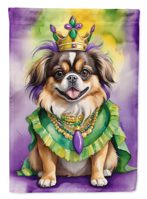 Tibetan Spaniel King of Mardi Gras House Flag Supply