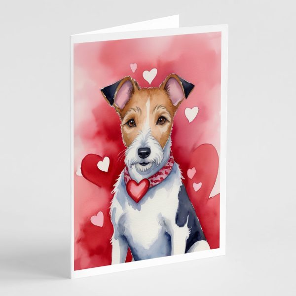 Fox Terrier My Valentine Greeting Cards Pack of 8 Fashion