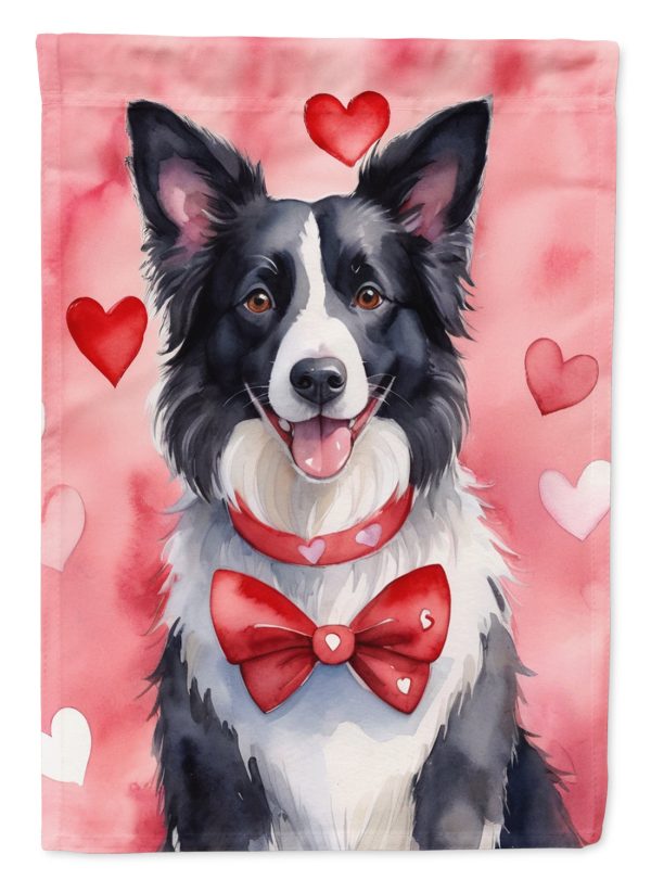 Border Collie My Valentine House Flag Fashion