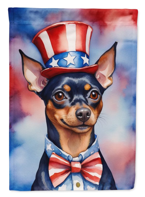 Miniature Pinscher Patriotic American House Flag For Cheap