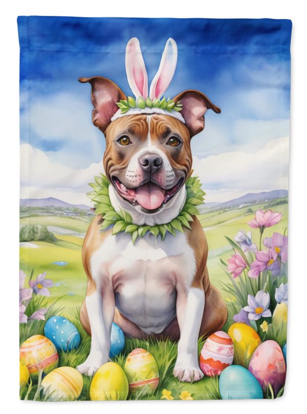 Staffordshire Bull Terrier Easter Egg Hunt House Flag For Cheap