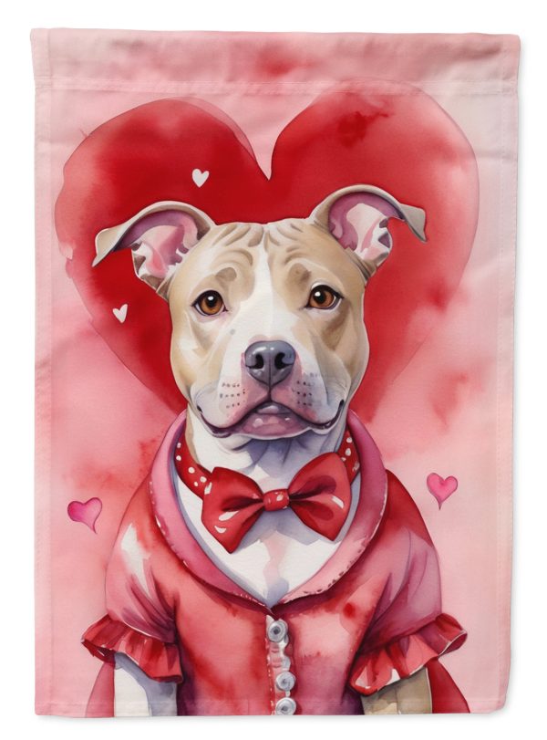 Pit Bull Terrier Valentine’s Day Garden Flag – Dog-Themed Heart Yard Decor Online Hot Sale