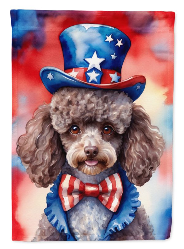 Poodle Patriotic American House Flag Discount