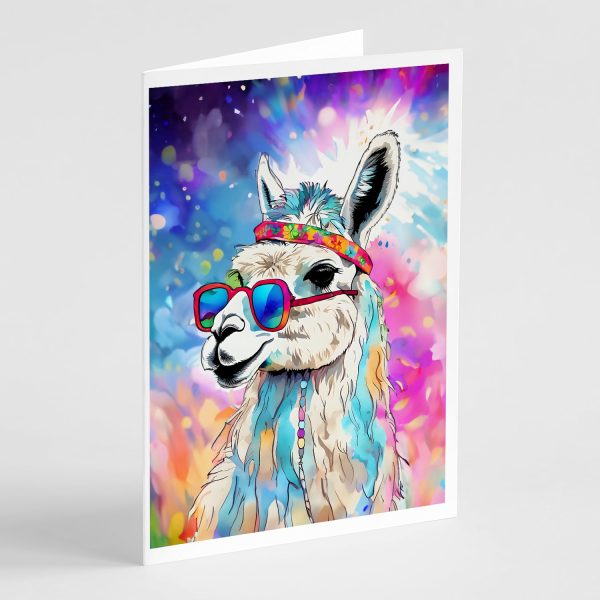 Hippie Animal Llama Greeting Cards Pack of 8 For Cheap