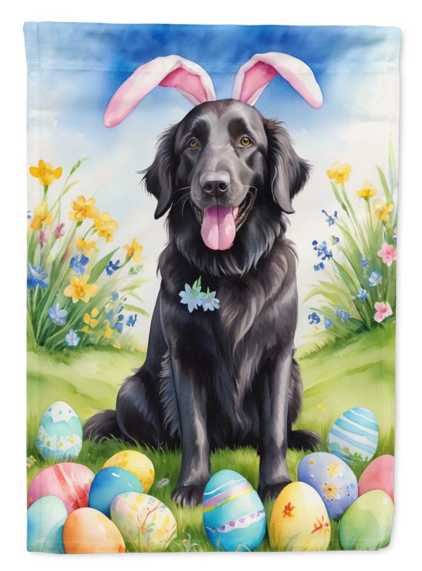 Flat-Coated Retriever Easter Egg Hunt House Flag on Sale