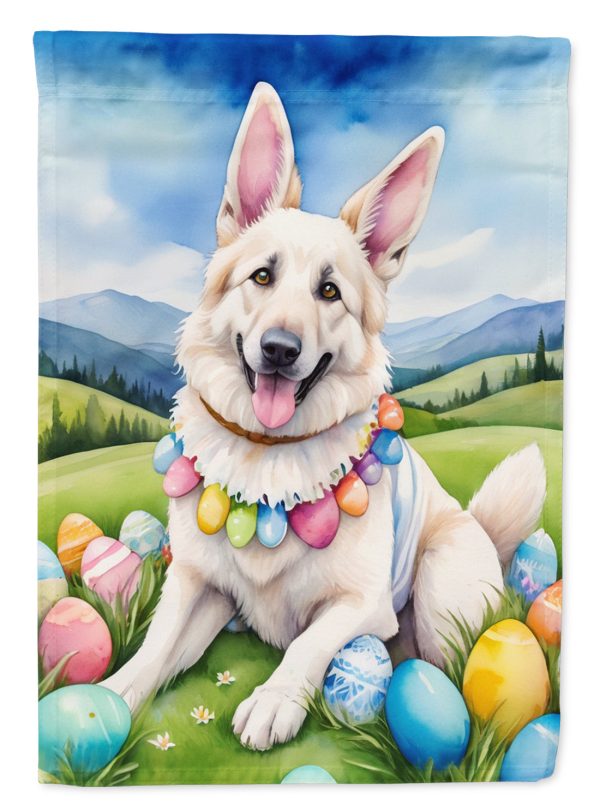 German Shepherd Easter Garden Flag - Easter Egg Hunt - Dog-Themed Spring Yard Decor Online