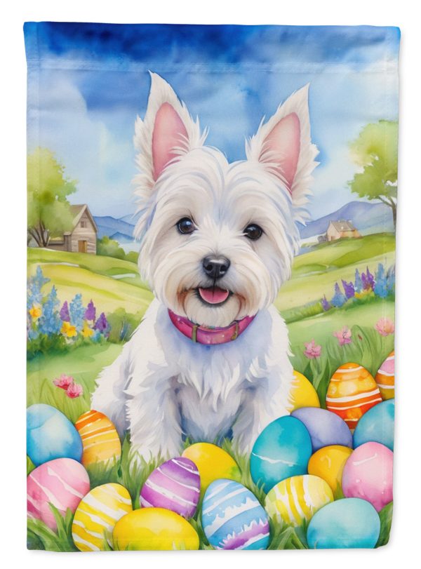 Westie Easter Egg Hunt House Flag For Cheap