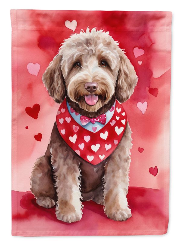 Labradoodle My Valentine House Flag Online Hot Sale