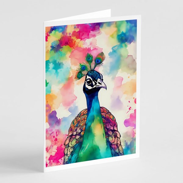 Hippie Animal Peacock Greeting Cards Pack of 8 Sale