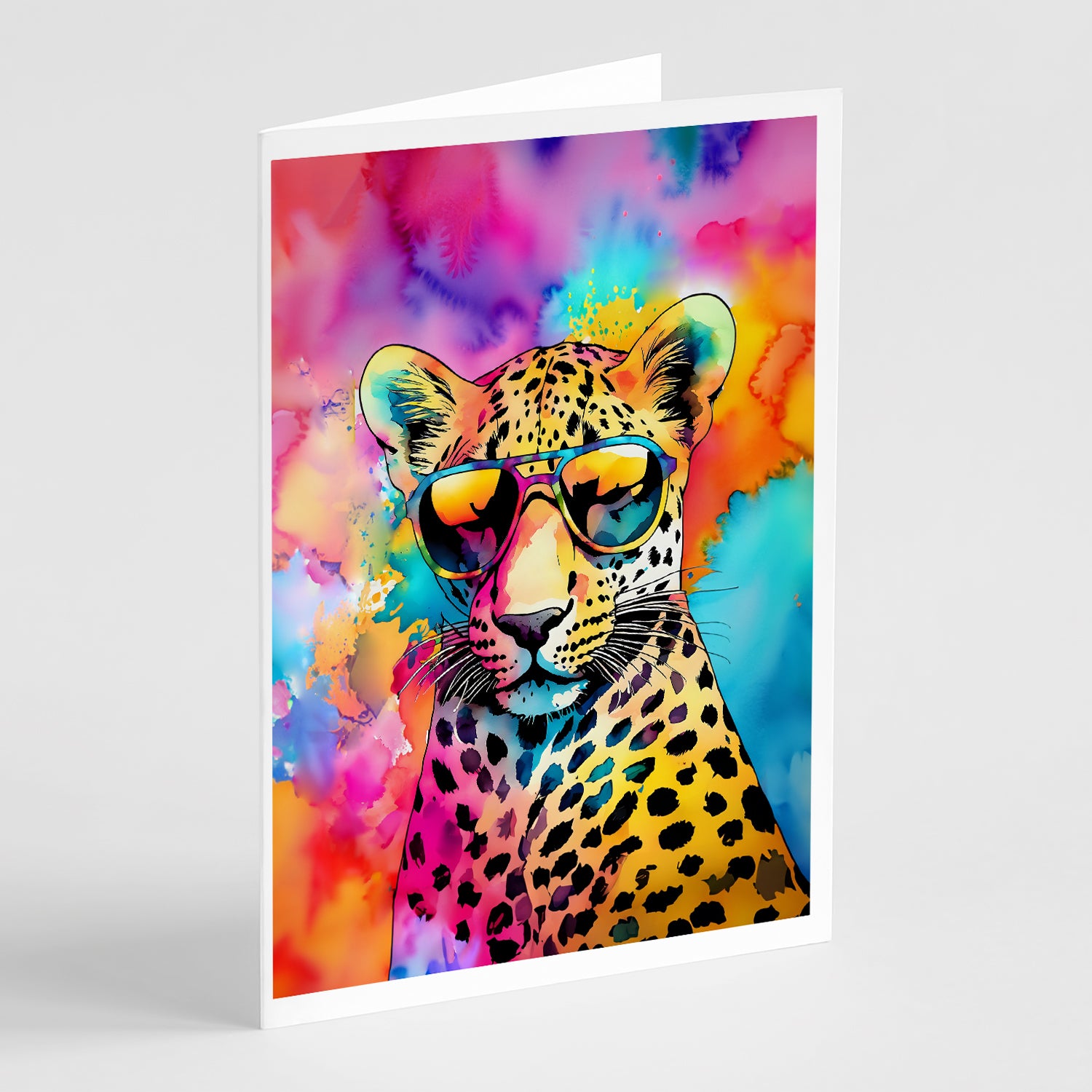Hippie Animal Leopard Greeting Cards Pack of 8 Sale