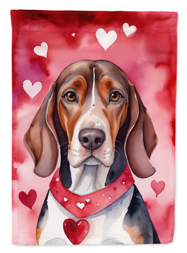 American English Coonhound My Valentine House Flag Hot on Sale