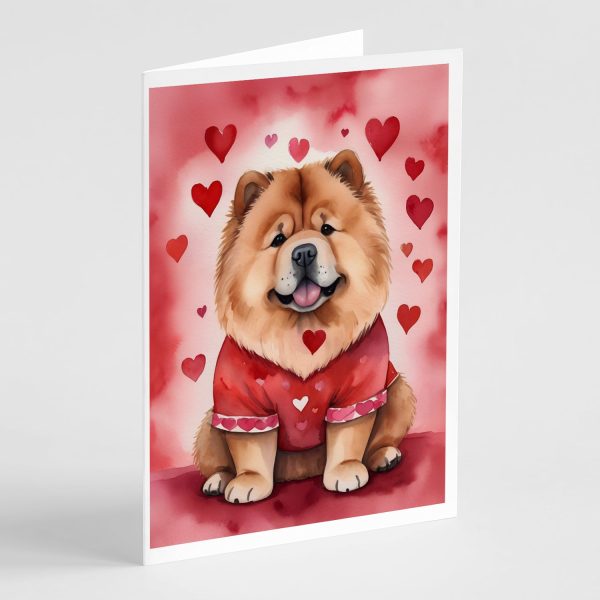 Chow Chow My Valentine Greeting Cards Pack of 8 Supply