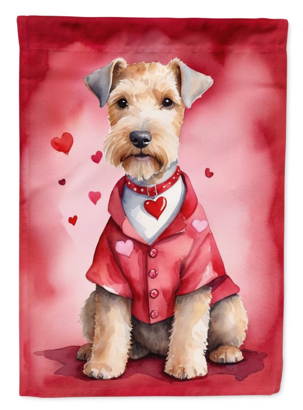 Lakeland Terrier Valentine’s Day Garden Flag – Dog-Themed Heart Yard Decor Sale