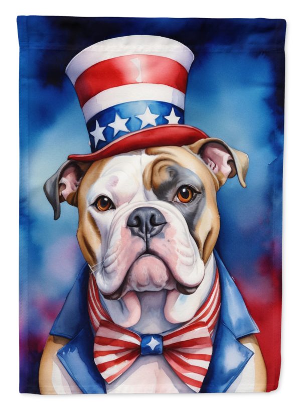 American Bulldog Patriotic American House Flag on Sale