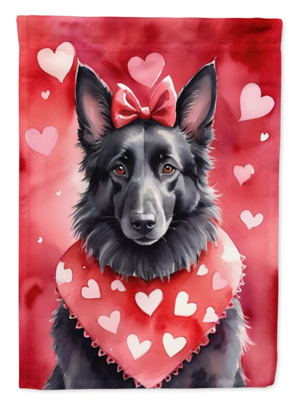 Belgian Sheepdog My Valentine House Flag Sale