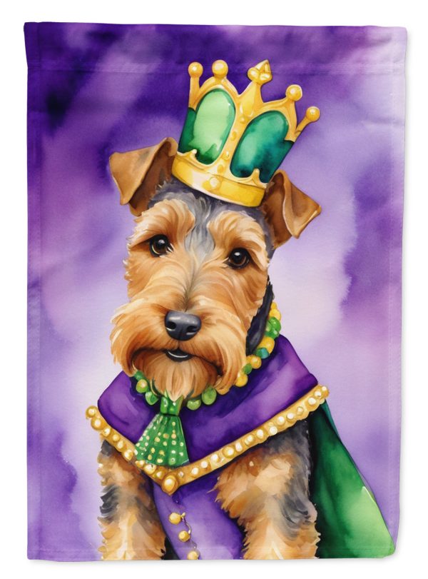 Welsh Terrier King of Mardi Gras Garden Flag - Vibrant Dog-Themed Yard Decor by Caroline s Treasures Supply
