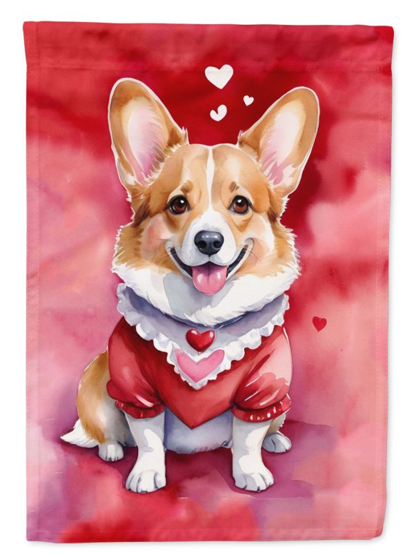 Corgi Valentine’s Day Garden Flag – Dog-Themed Heart Yard Decor Discount