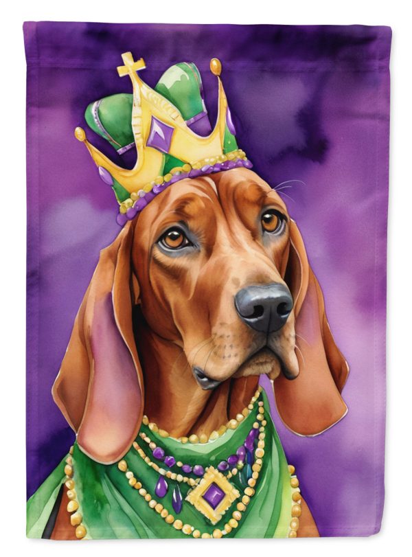 Redbone Coonhound King of Mardi Gras House Flag Sale