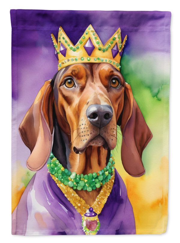 Redbone Coonhound King of Mardi Gras Garden Flag - Vibrant Dog-Themed Yard Decor by Caroline s Treasures For Cheap