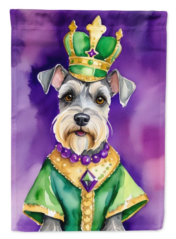 Schnauzer King of Mardi Gras Garden Flag - Vibrant Dog-Themed Yard Decor by Caroline s Treasures Discount