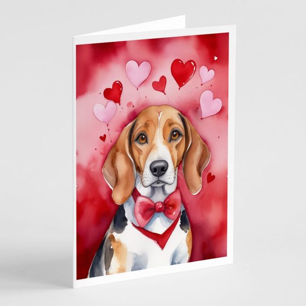 American Foxhound My Valentine Greeting Cards Pack of 8 For Sale