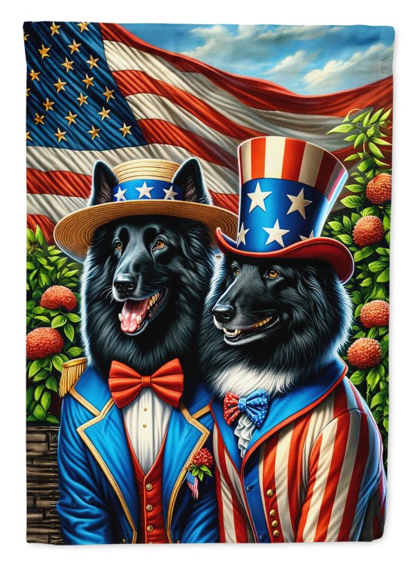 All American Belgian Sheepdog Garden Flag –  Dogs with American Flag Background by Caroline’s Treasures Fashion