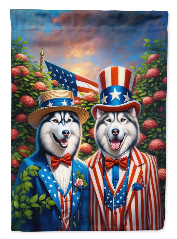 All American Siberian Husky Garden Flag –  Dogs with American Flag Background by Caroline’s Treasures Online
