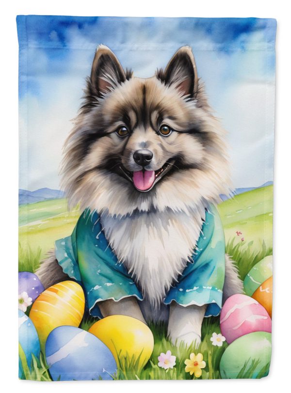 Keeshond Easter Egg Hunt House Flag Online