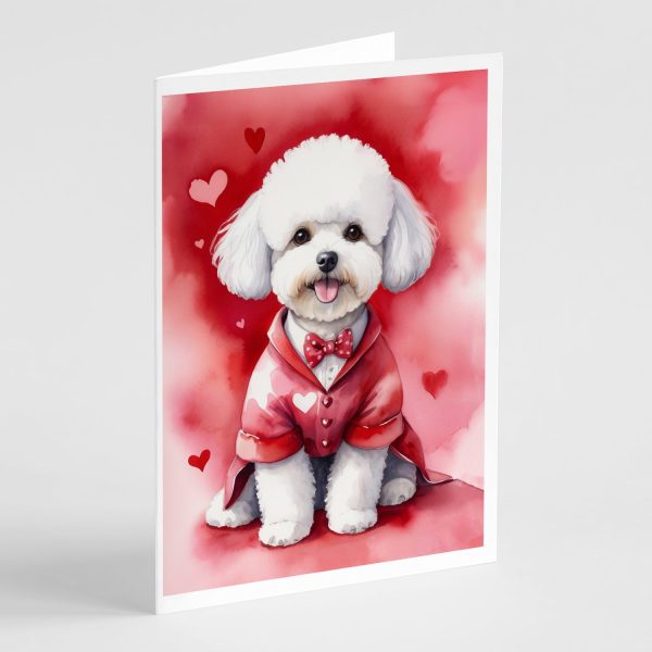 Bichon Frise My Valentine Greeting Cards Pack of 8 Cheap