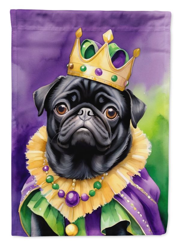 Black Pug King of Mardi Gras Garden Flag - Vibrant Dog-Themed Yard Decor by Caroline s Treasures Cheap