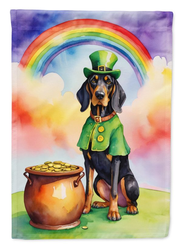 Black and Tan Coonhound St Patrick s Day House Flag Online Sale