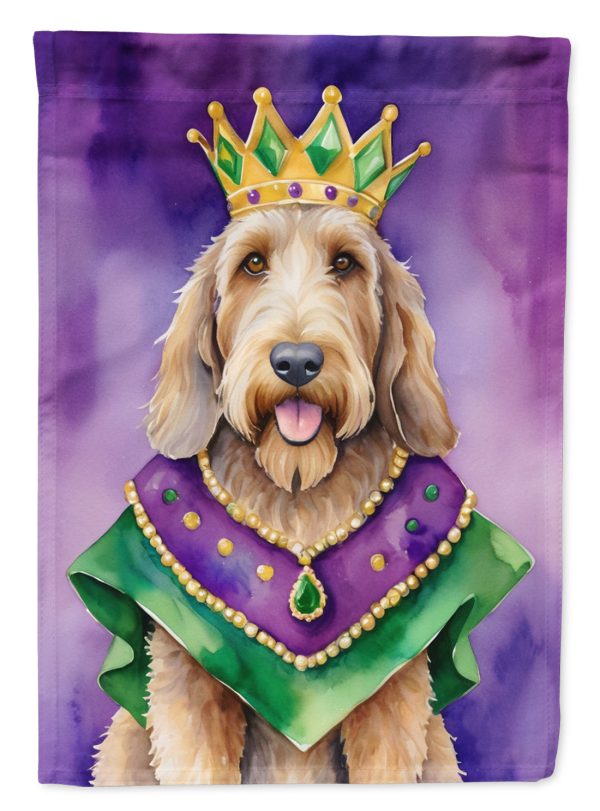 Otterhound King of Mardi Gras House Flag on Sale