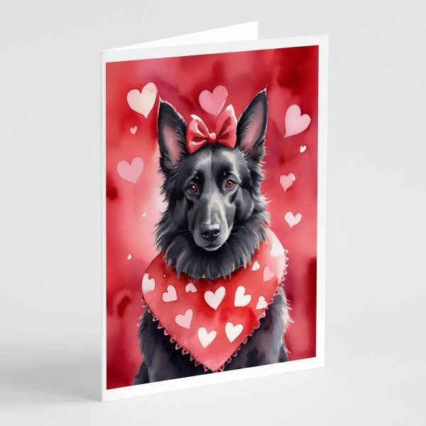 Belgian Sheepdog My Valentine Greeting Cards Pack of 8 For Sale