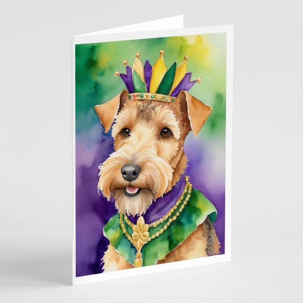 Lakeland Terrier King of Mardi Gras Greeting Cards Pack of 8 For Sale