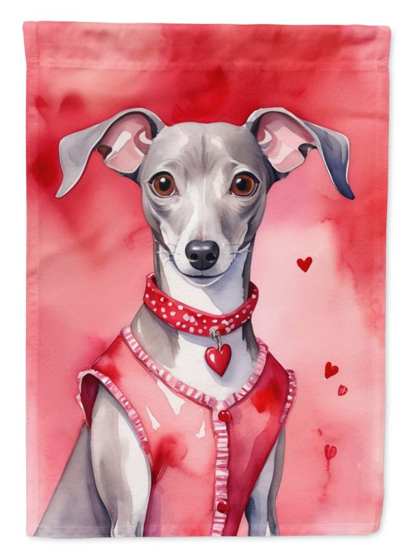 Italian Greyhound My Valentine House Flag Online