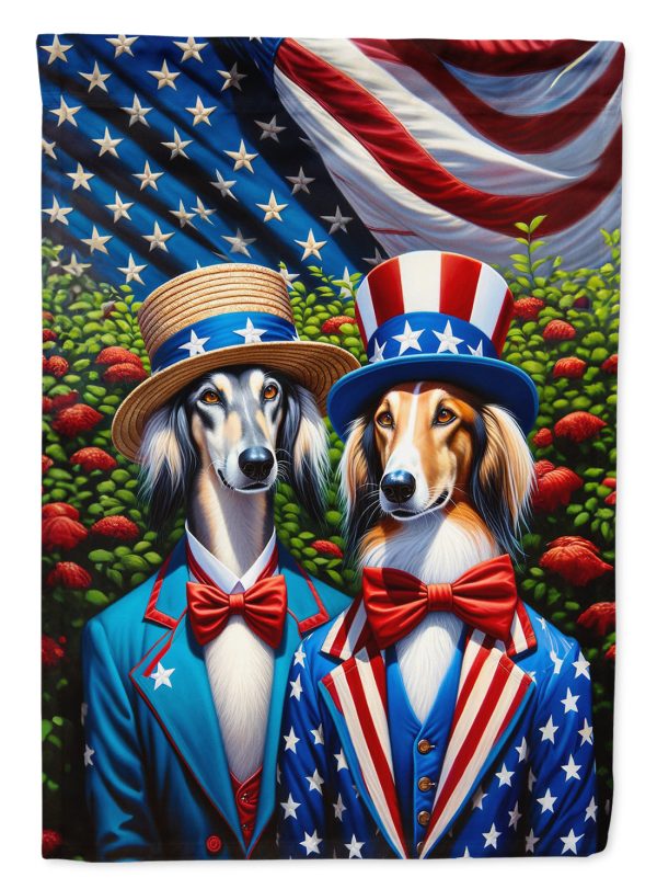 All American Saluki Garden Flag –  Dogs with American Flag Background by Caroline’s Treasures Fashion