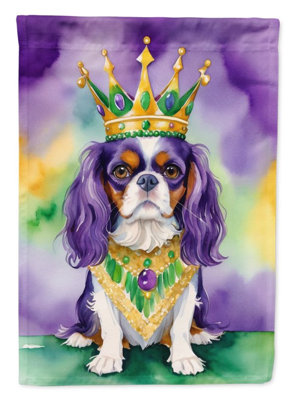 Cavalier Spaniel King of Mardi Gras House Flag Online