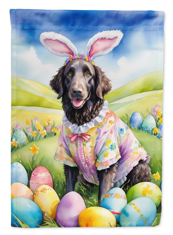 Curly-Coated Retriever Easter Egg Hunt House Flag Cheap