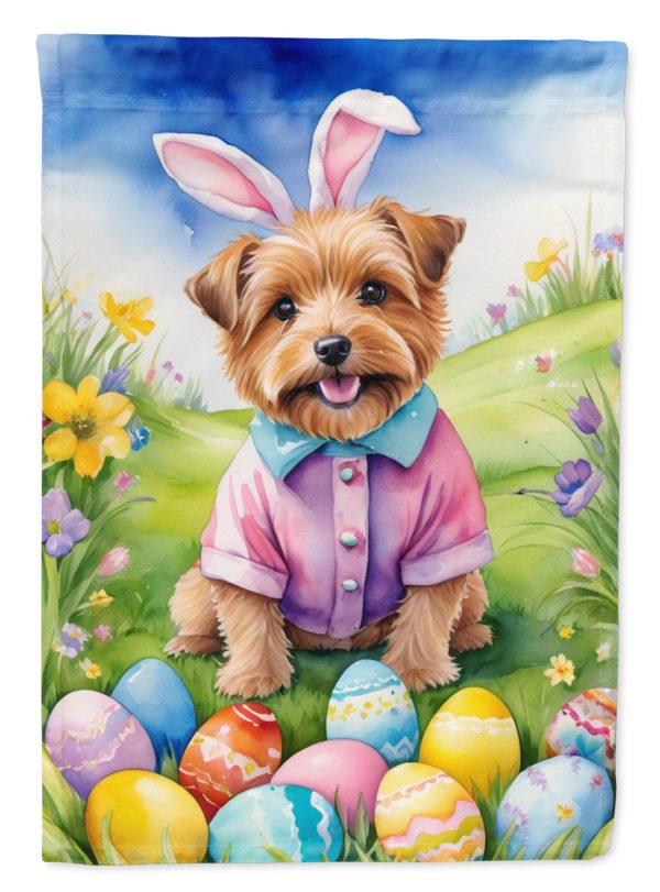 Norfolk Terrier Easter Egg Hunt House Flag For Cheap