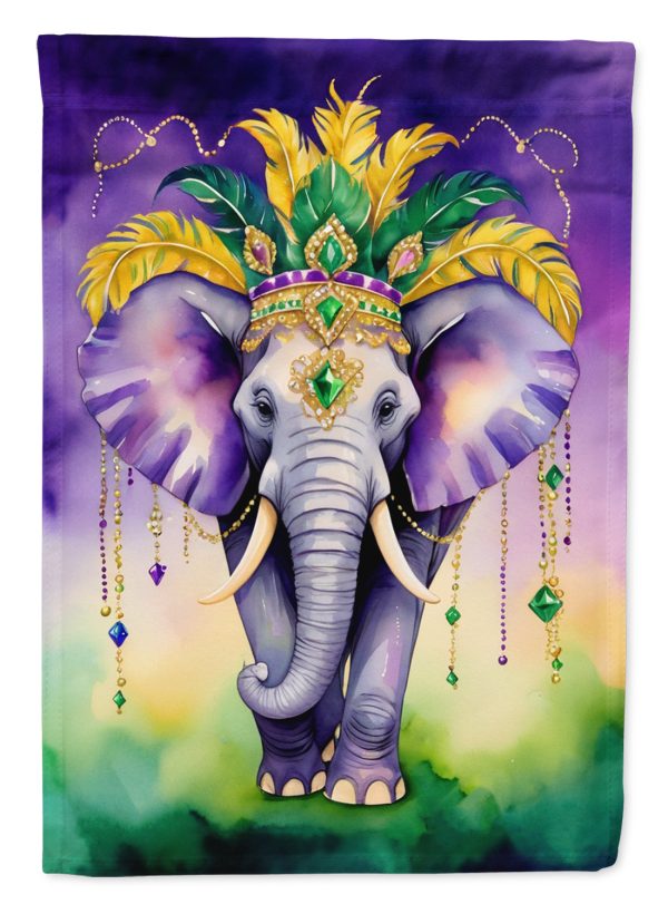 Elephant King of Mardi Gras Garden Flag – Decorative Garden Flag by Caroline s Treasures For Cheap