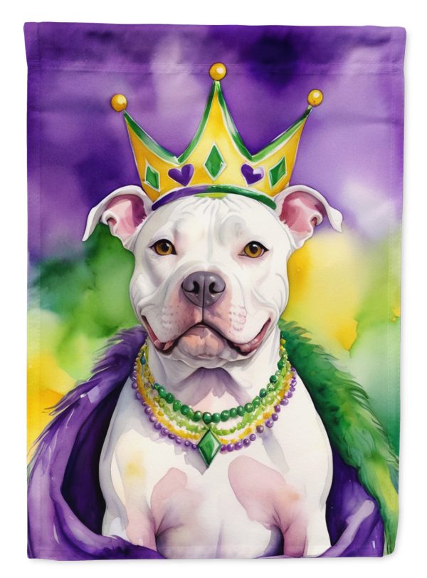 Pit Bull Terrier King of Mardi Gras Garden Flag - Vibrant Dog-Themed Yard Decor by Caroline s Treasures Hot on Sale