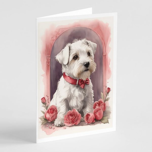 Sealyham Terrier Valentine Roses Greeting Cards Pack of 8 Hot on Sale