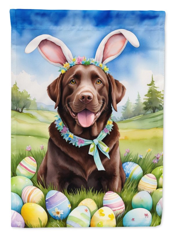 Labrador Retriever Easter Garden Flag - Easter Egg Hunt - Dog-Themed Spring Yard Decor Supply