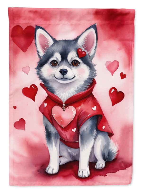 Alaskan Klee Kai My Valentine House Flag For Discount
