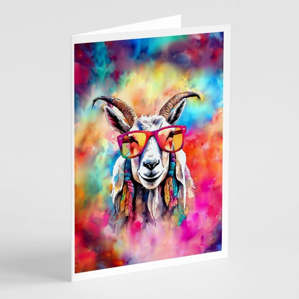 Hippie Animal Goat Greeting Cards Pack of 8 Discount