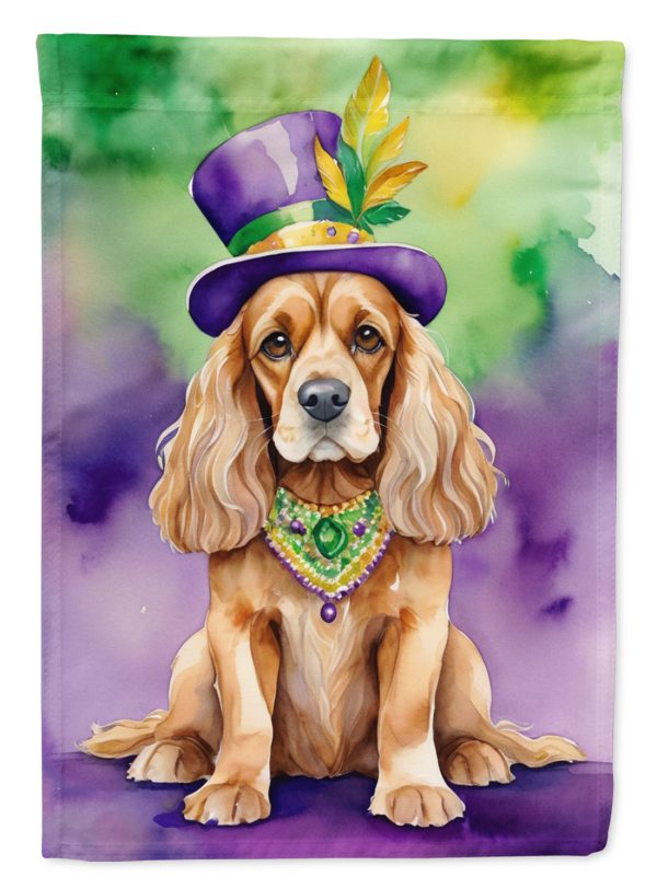 Cocker Spaniel King of Mardi Gras Garden Flag - Vibrant Dog-Themed Yard Decor by Caroline s Treasures Supply