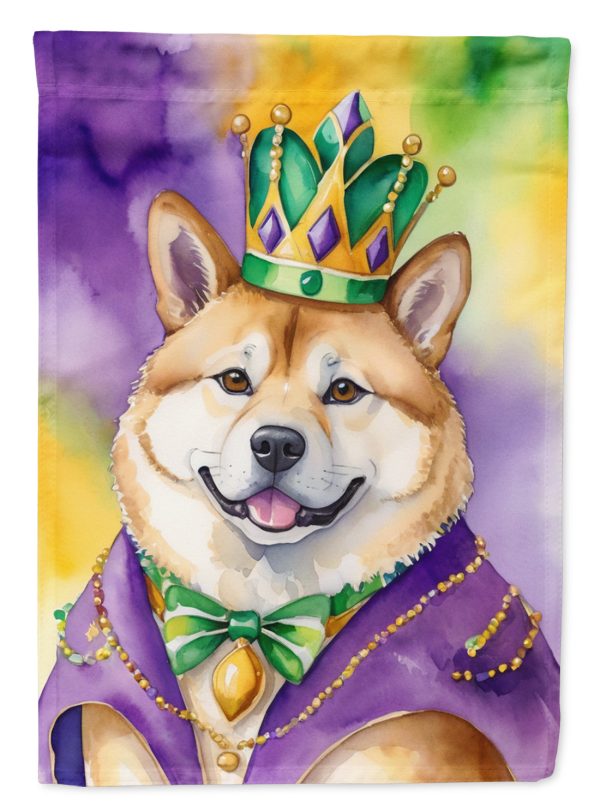 Akita King of Mardi Gras House Flag Online