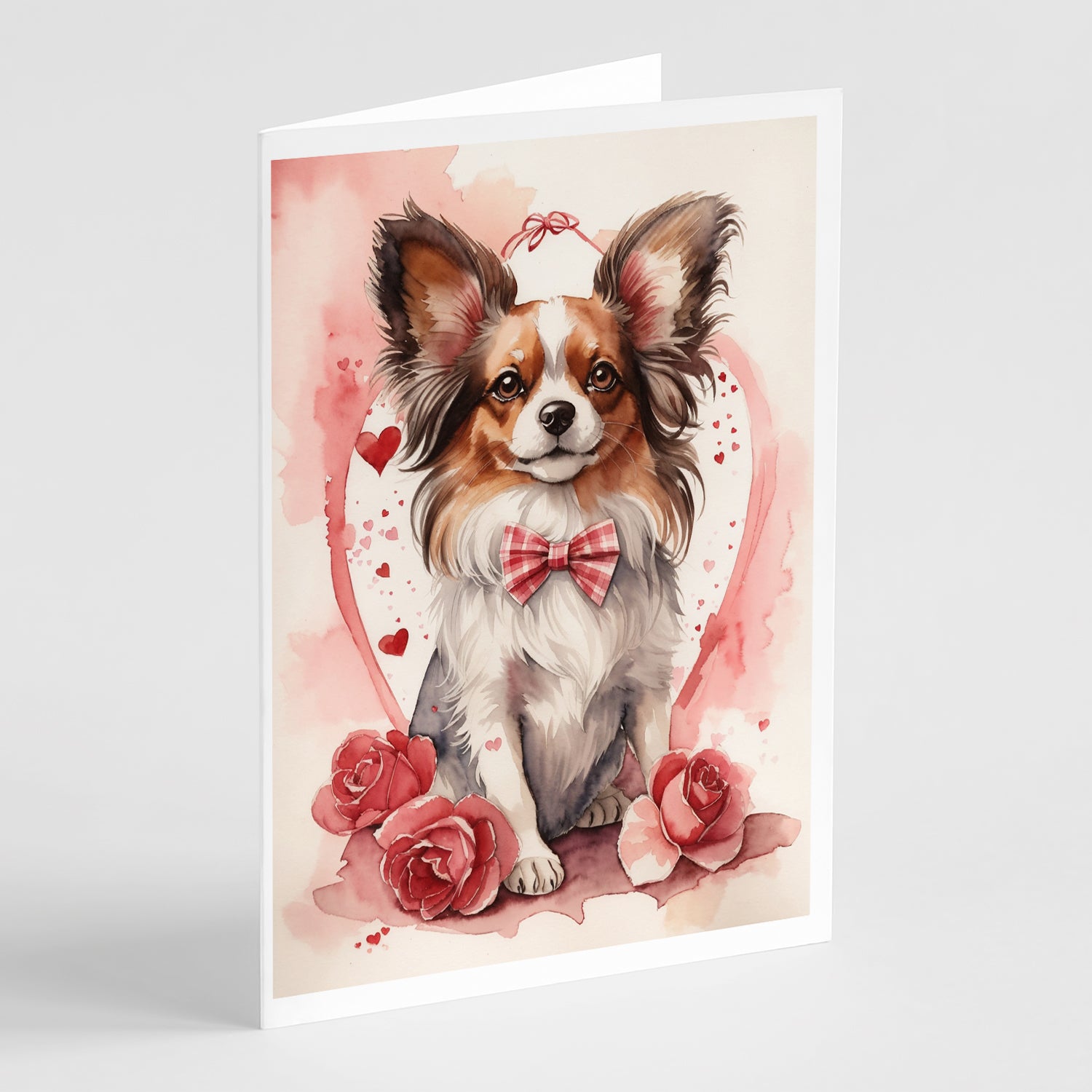 Papillon Valentine Roses Greeting Cards Pack of 8 Cheap